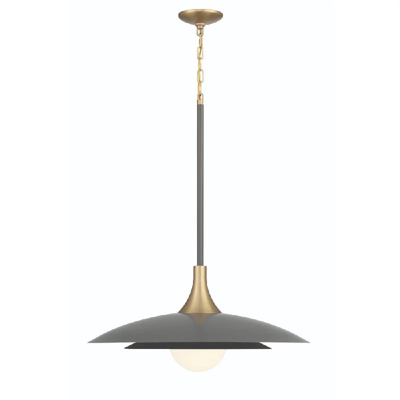 Industrial Style Ceiling Lights with Exposed Bulbs and Metal CagesIndustrial Style Ceiling Lights with Exposed Bulbs and Metal CagesWelsh 1 Light 24" LED Pendant in Gray
