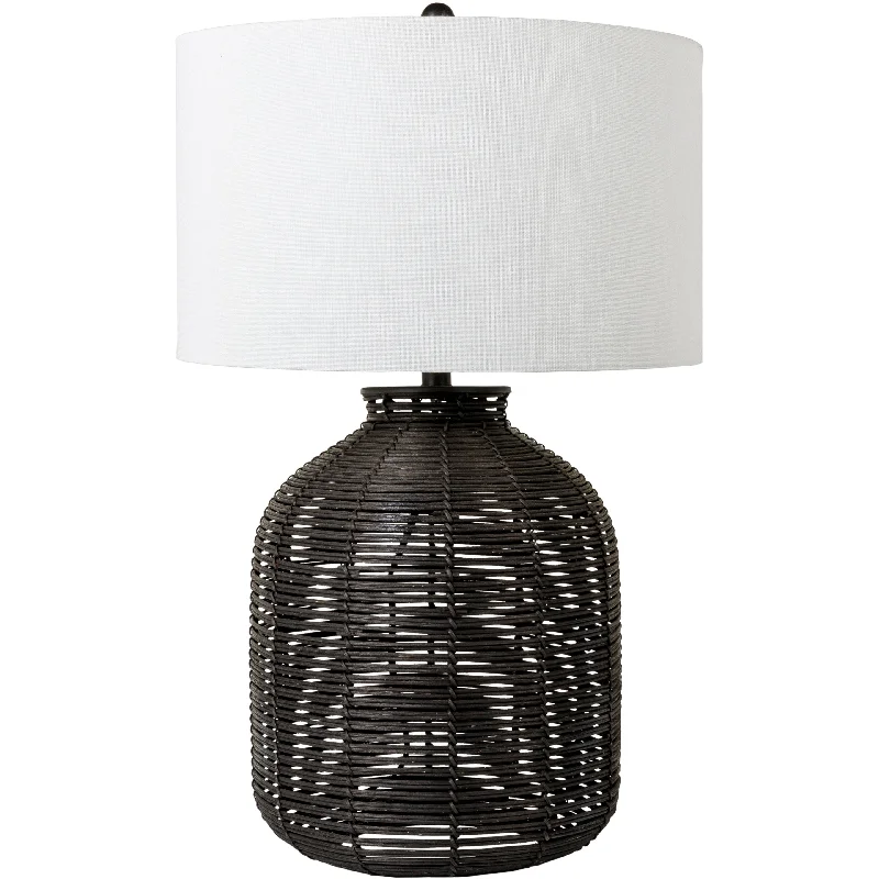 Black Painted Rattan Body