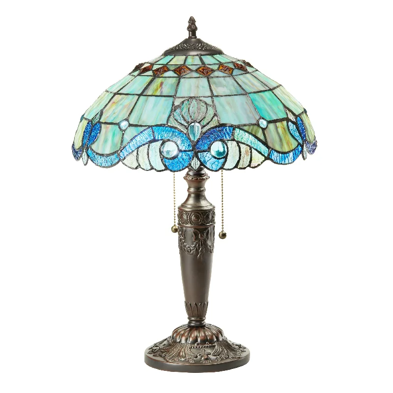 crystal table lamps with dazzling prisms for a glamorous effectcrystal table lamps with dazzling prisms for a glamorous effectGracewood Hollow Asdreni 20-inch Stained Glass Tiffany Lamp - 14"L x 14"W x 20.25"H
