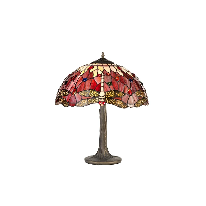 gothic style table lamps with dark finishes for a mysterious lookgothic style table lamps with dark finishes for a mysterious lookNelson Lighting NLK00969 Heidi 2 Light Tree Like Table Lamp With 40cm Tiffany Shade Purple/Pink/Antique Brass