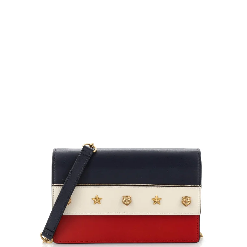 Lightweight women's money clip for everyday useAnimalier Chain Wallet Colorblock Leather Lightweight women's money clip for everyday useAnimalier Chain Wallet Colorblock Leather