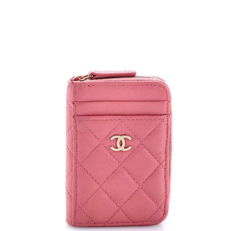 Women's money clip with a personalized monogramCC Card Holder Zip Coin Purse Quilted Caviar Women's money clip with a personalized monogramCC Card Holder Zip Coin Purse Quilted Caviar