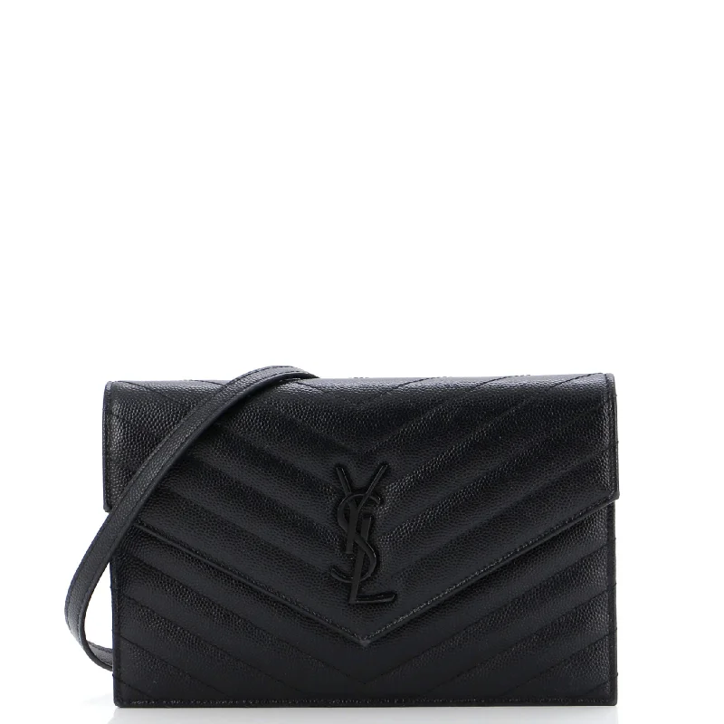 Women's money clip with a magnetic closureClassic Monogram Wallet on Chain Matelasse Chevron Leather Small Women's money clip with a magnetic closureClassic Monogram Wallet on Chain Matelasse Chevron Leather Small