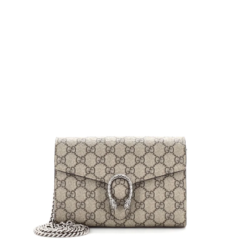 Women's money clip with a quilted textureDionysus Chain Wallet GG Coated Canvas Small Women's money clip with a quilted textureDionysus Chain Wallet GG Coated Canvas Small