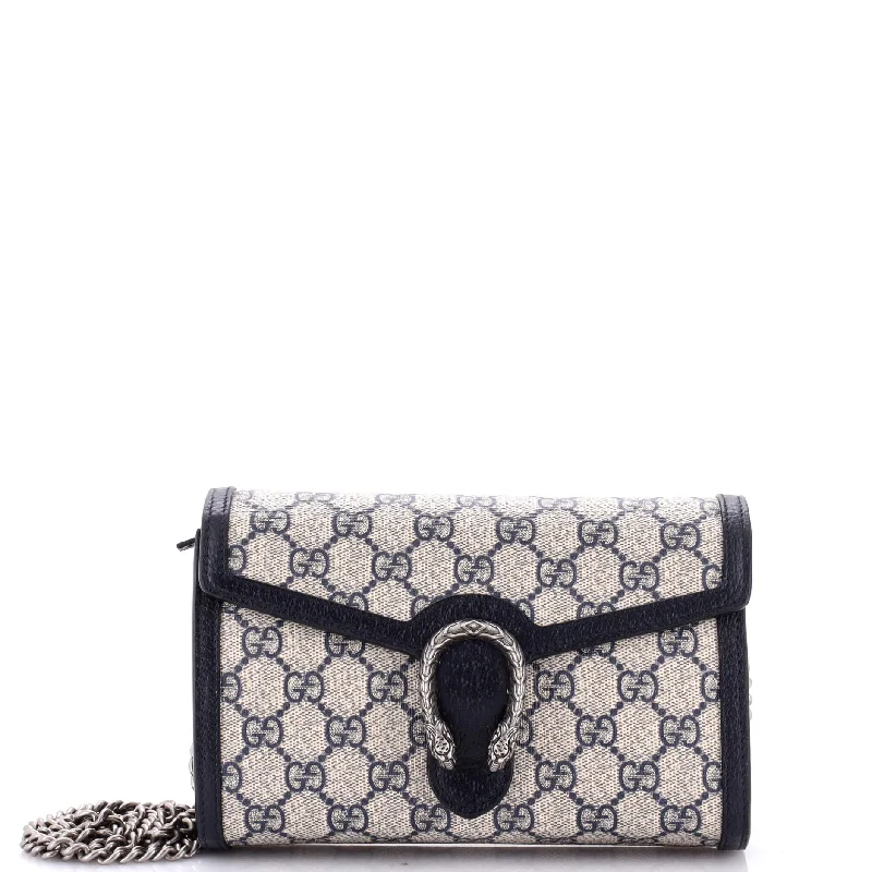 Women's money clip for travel - easy to carryDionysus Chain Wallet GG Coated Canvas Small Women's money clip for travel - easy to carryDionysus Chain Wallet GG Coated Canvas Small