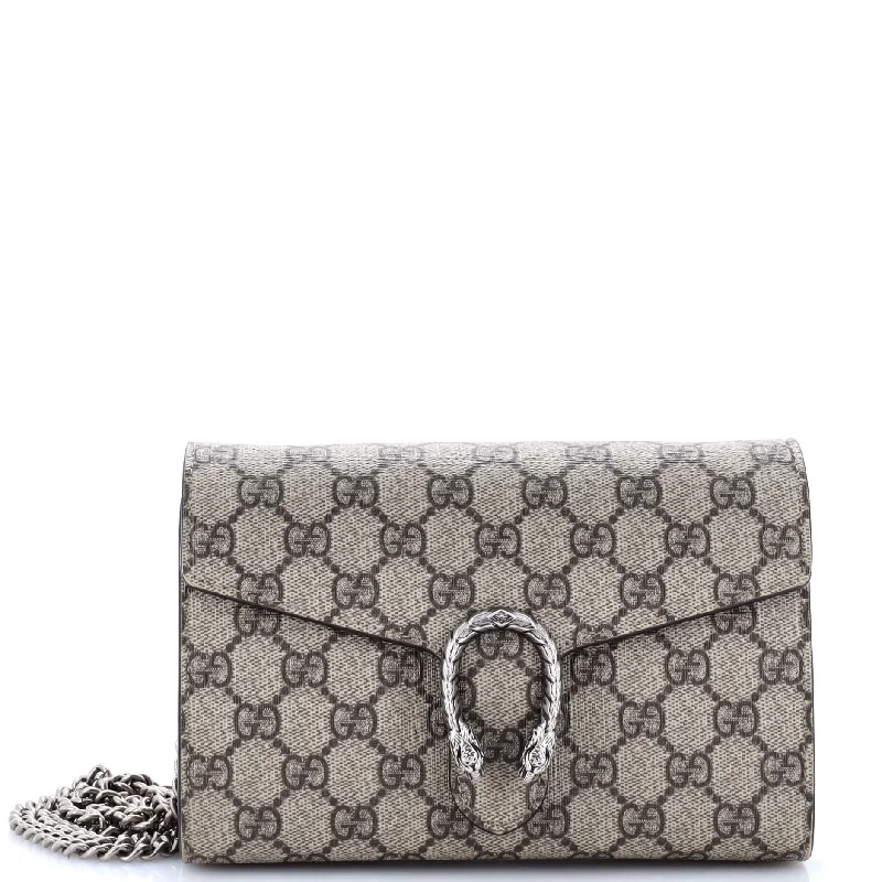 Women's money clip for the modern bohemian styleDionysus Chain Wallet GG Coated Canvas Small Women's money clip for the modern bohemian styleDionysus Chain Wallet GG Coated Canvas Small