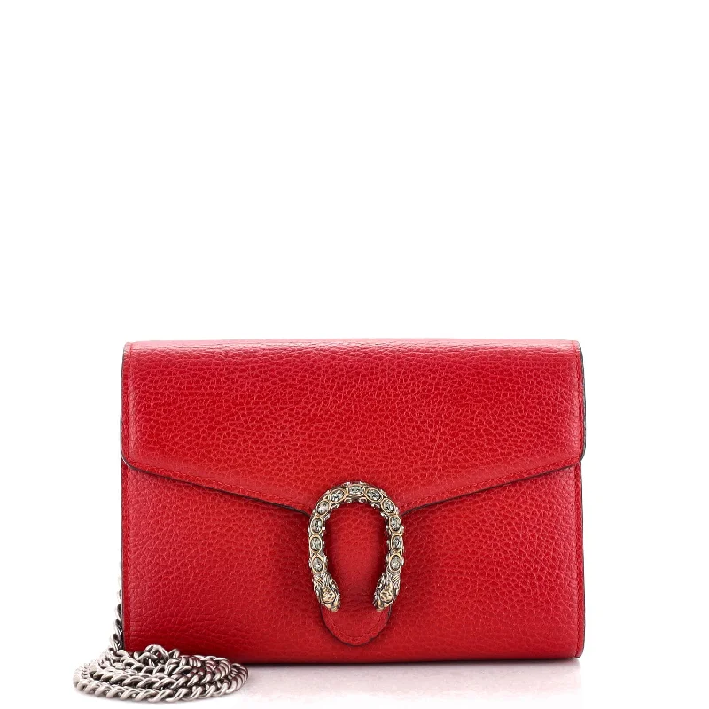 Women's money clip with a floral patternDionysus Chain Wallet Leather with Embellished Detail Small Women's money clip with a floral patternDionysus Chain Wallet Leather with Embellished Detail Small