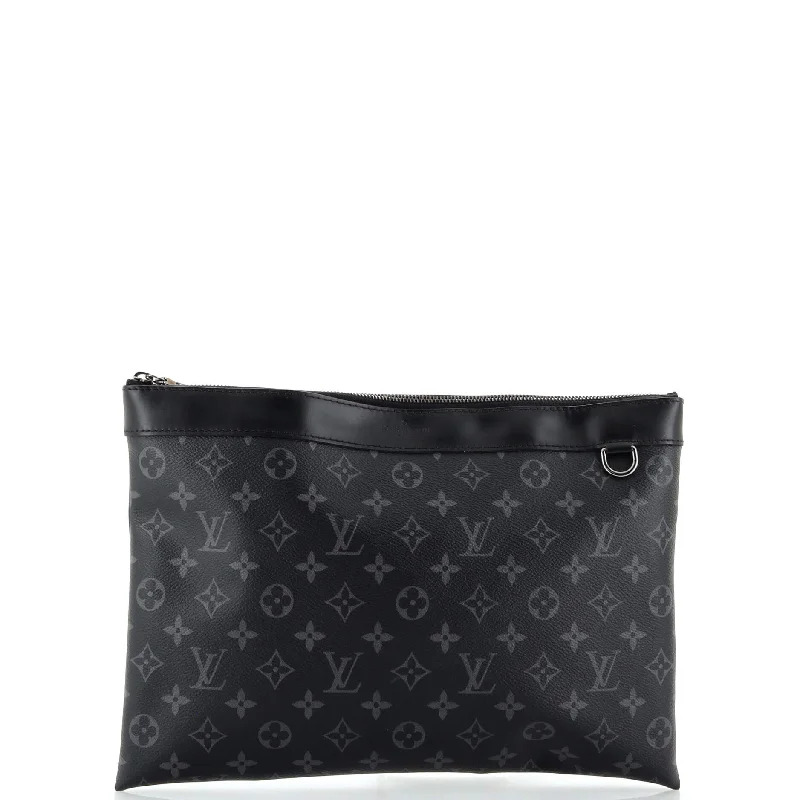 Women's money clip with a floral patternDiscovery Pochette Monogram Eclipse Canvas GM Women's money clip with a floral patternDiscovery Pochette Monogram Eclipse Canvas GM