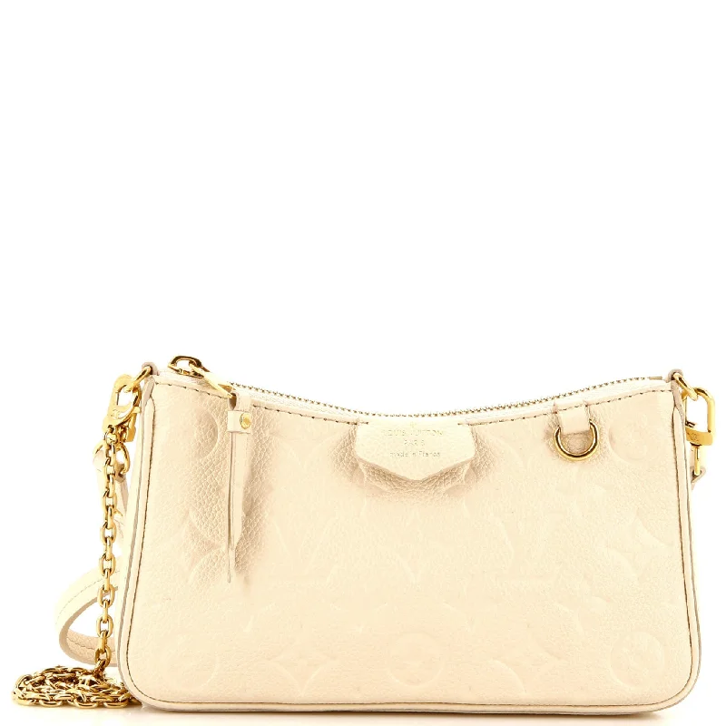 Waterproof women's money clip for beach outings​Easy Pouch on Strap Monogram Empreinte Leather