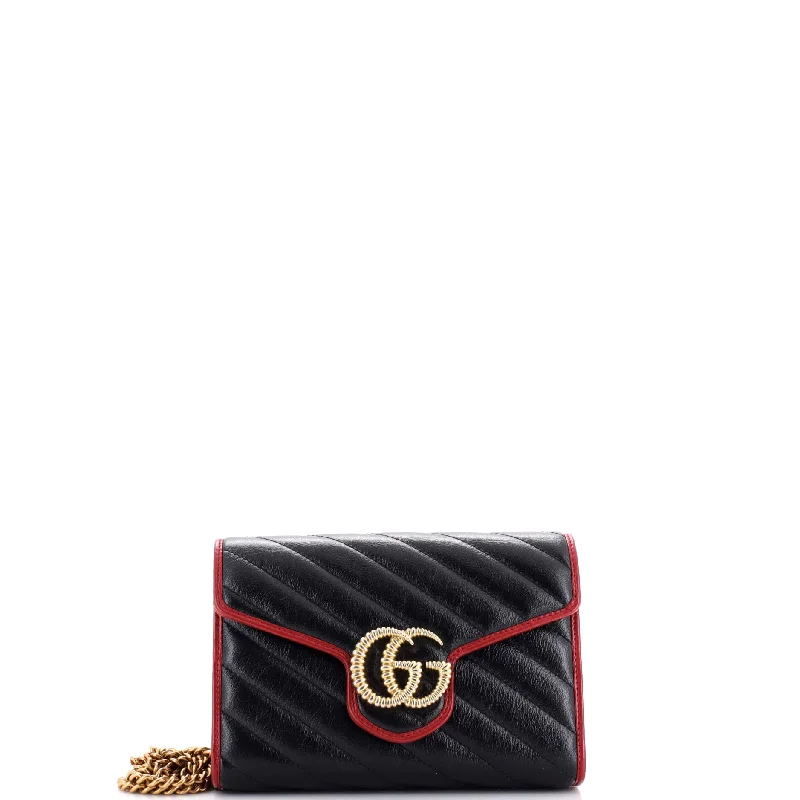 Women's money clip with a keychain attachmentGG Marmont Chain Wallet Diagonal Quilted Leather Mini Women's money clip with a keychain attachmentGG Marmont Chain Wallet Diagonal Quilted Leather Mini