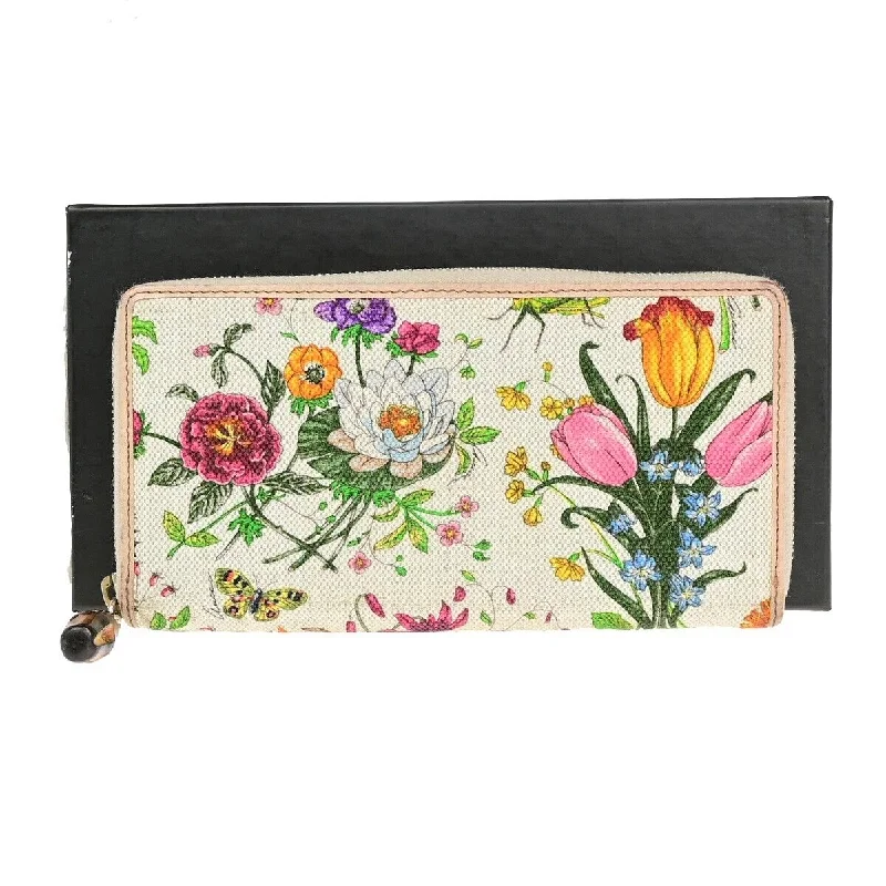 Women's money clip with a secret compartmentGucci Floral Canvas Wallet (Pre-Owned) Women's money clip with a secret compartmentGucci Floral Canvas Wallet (Pre-Owned)