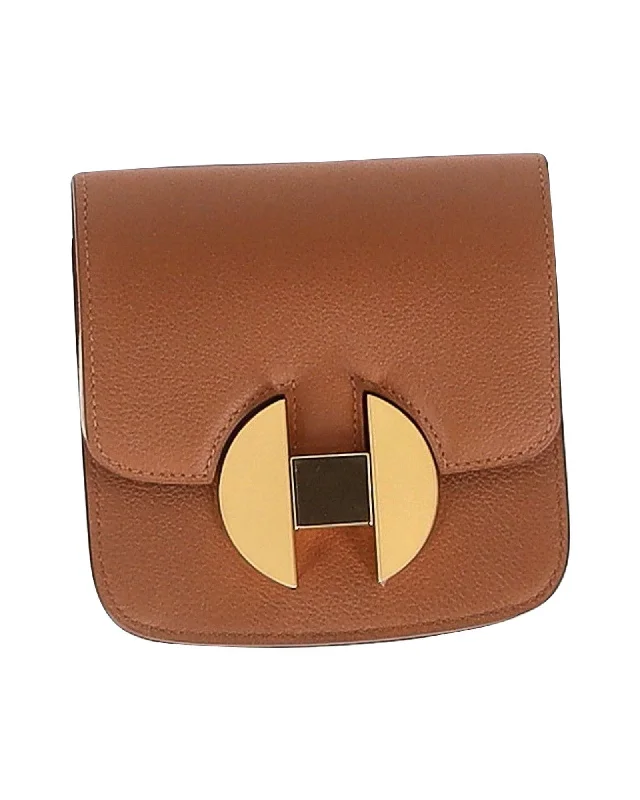 Compact women's money clip for small pursesHermes 2002 Wallet in Tan Calfskin Leather Compact women's money clip for small pursesHermes 2002 Wallet in Tan Calfskin Leather