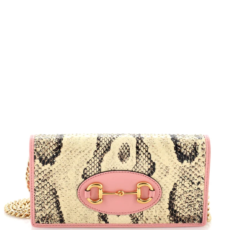 Women's money clip for a DIY - inspired styleHorsebit 1955 Chain Wallet Python
