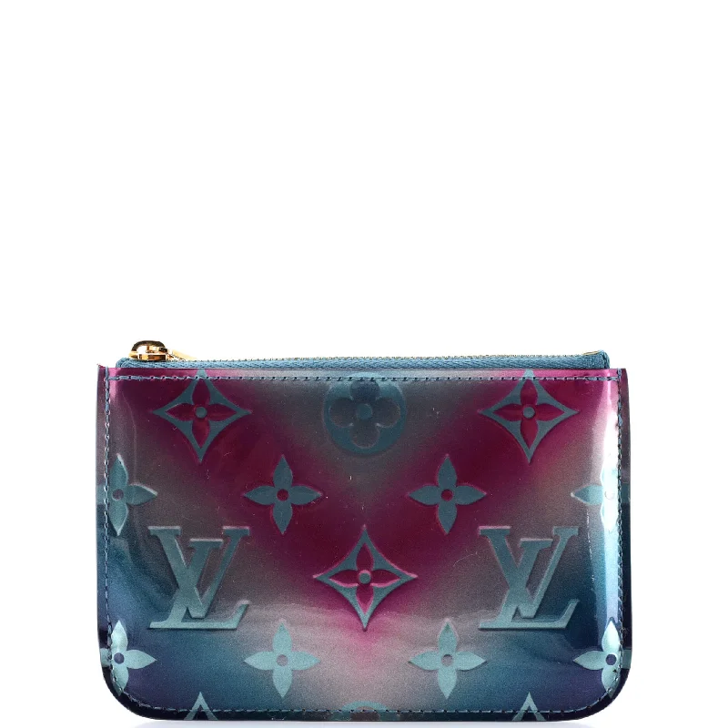 Soft - touch women's money clip for a comfortable gripKey Pouch NM Limited Edition Degrade Monogram Vernis Soft - touch women's money clip for a comfortable gripKey Pouch NM Limited Edition Degrade Monogram Vernis