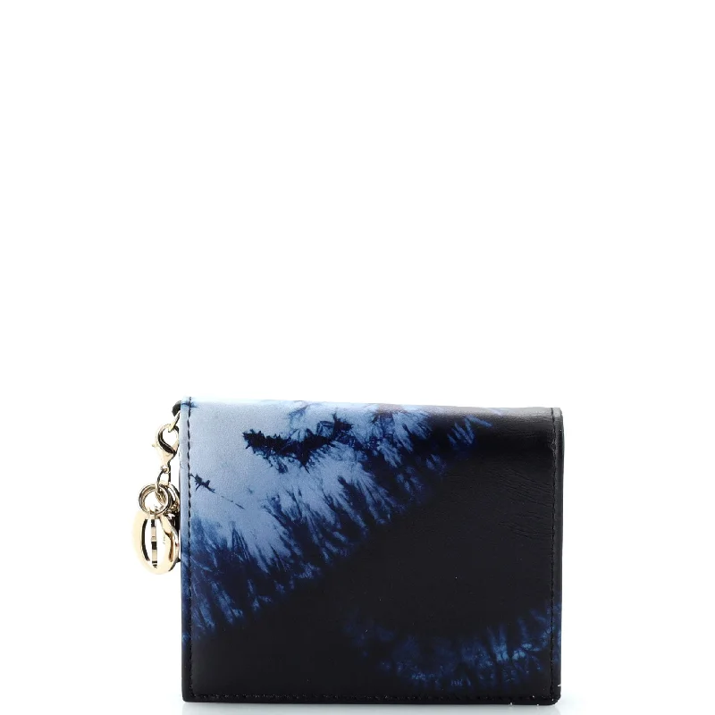 Women's money clip with a fingerprint - resistant finishLady Dior Flap Wallet Printed Leather Mini Women's money clip with a fingerprint - resistant finishLady Dior Flap Wallet Printed Leather Mini