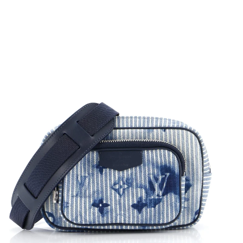 Women's money clip for a statement accessory lookOutdoor Pouch Limited Edition Monogram Watercolor Stripes Denim Women's money clip for a statement accessory lookOutdoor Pouch Limited Edition Monogram Watercolor Stripes Denim