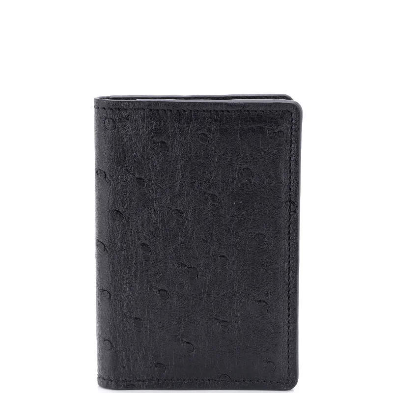 Women's money clip for minimalist fashionistas​Pocket Organizer Ostrich