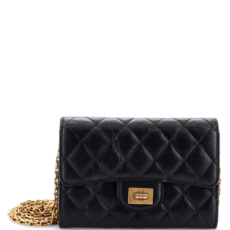 Women's money clip for a back - to - school accessoryReissue 2.55 Wallet on Chain Quilted Aged Calfskin Mini Women's money clip for a back - to - school accessoryReissue 2.55 Wallet on Chain Quilted Aged Calfskin Mini