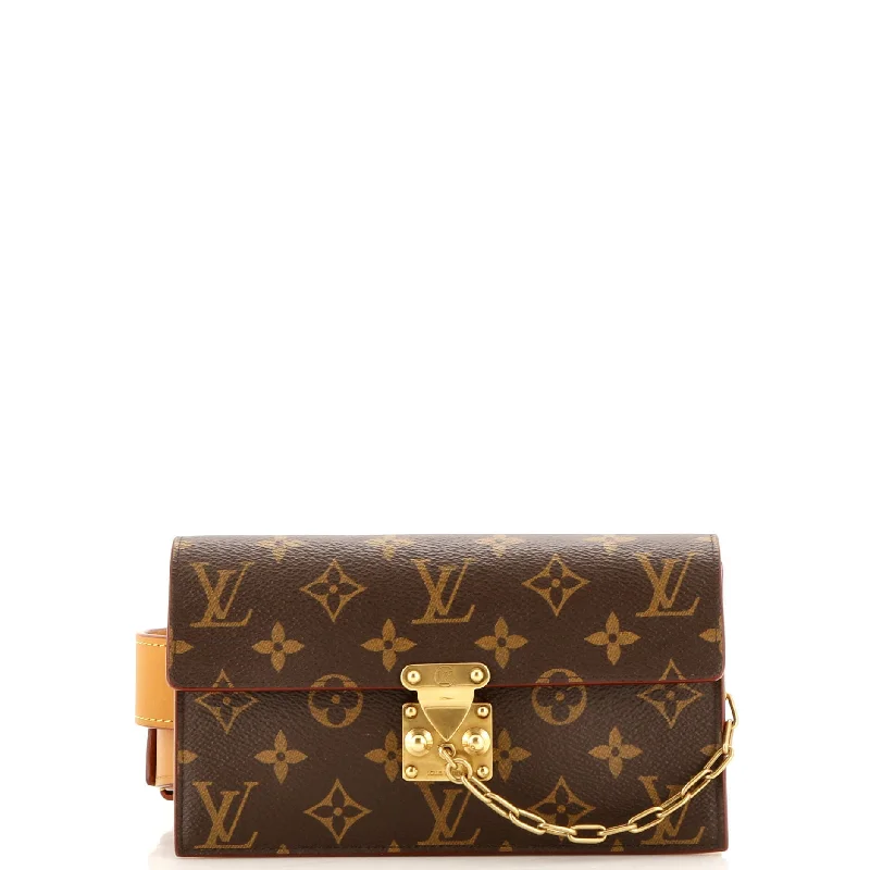 Soft - touch women's money clip for a comfortable grip​S Lock Belt Pouch Monogram Canvas