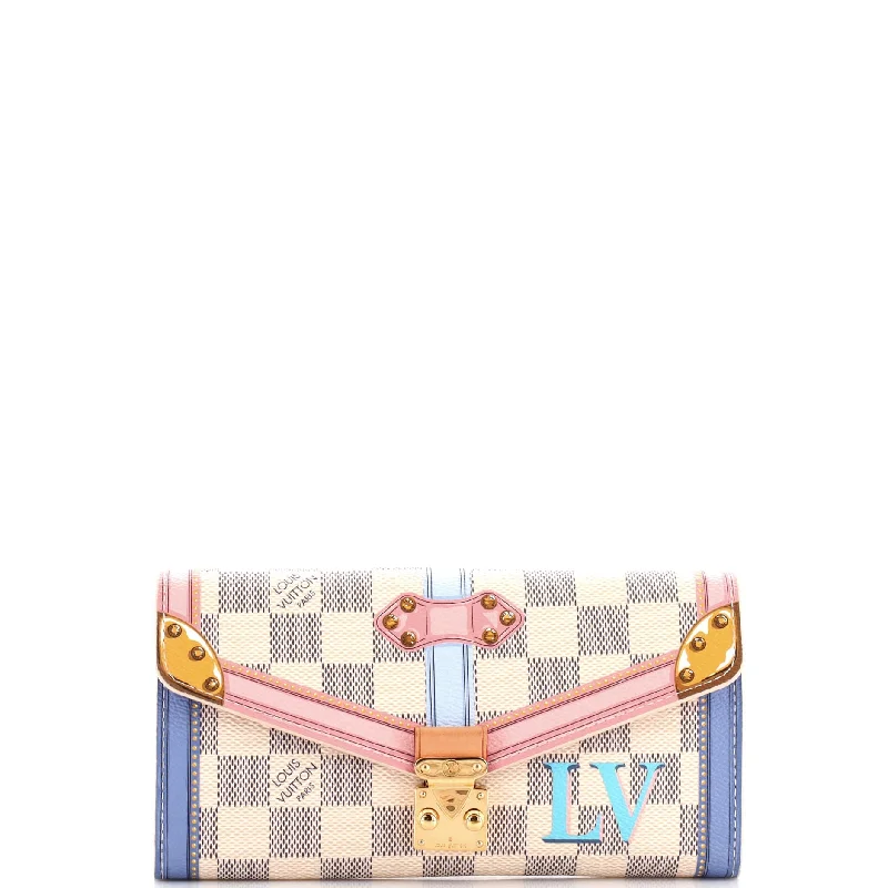 Women's money clip for eco - conscious consumersSarah Wallet NM Limited Edition Damier Summer Trunks Women's money clip for eco - conscious consumersSarah Wallet NM Limited Edition Damier Summer Trunks