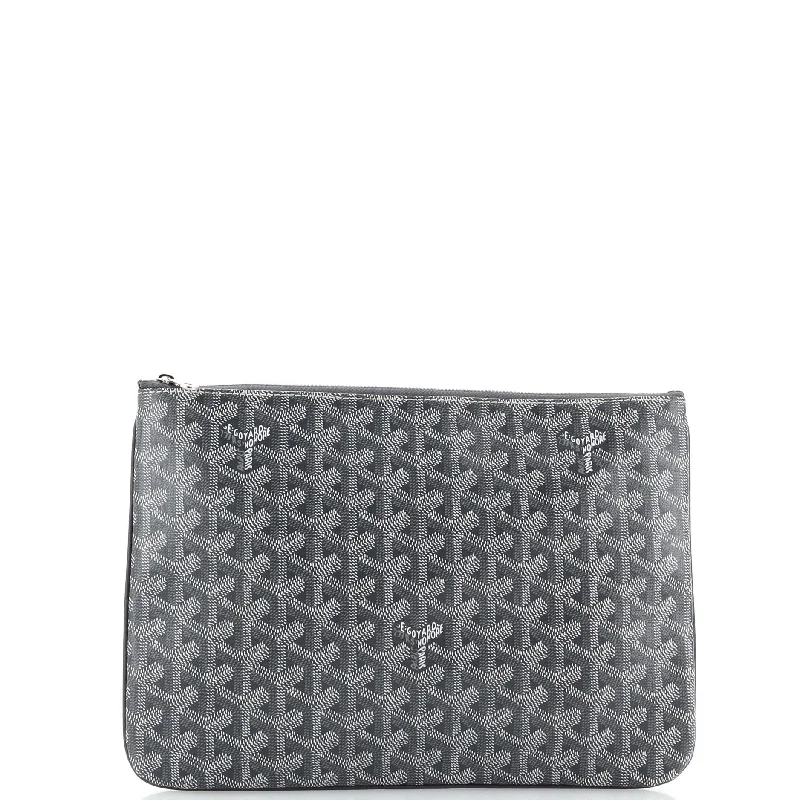 Women's money clip with a personalized monogram​Senat Zip Pouch Coated Canvas MM