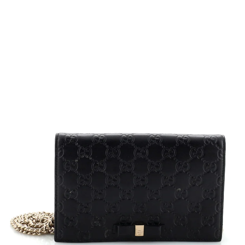 Women's money clip with a tassel for added flairSignature Wallet on Chain Guccissima Leather Women's money clip with a tassel for added flairSignature Wallet on Chain Guccissima Leather