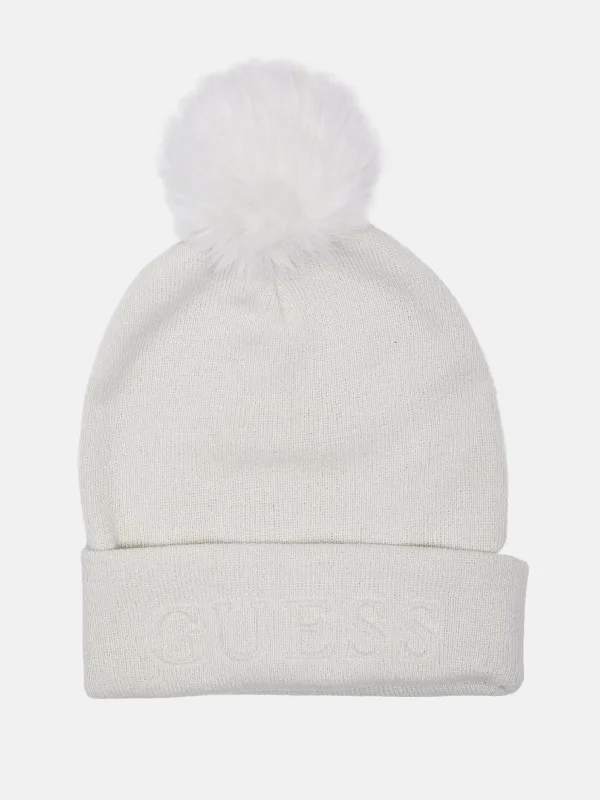 Women's money clip with a floral pattern​Solid Logo Pom Pom Beanie