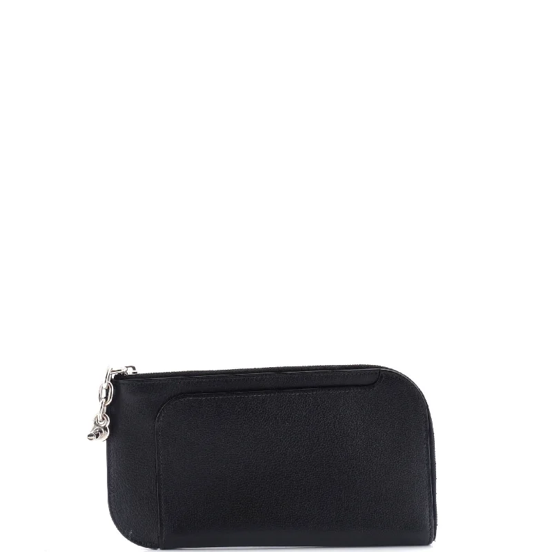 Women's money clip with a detachable charm​Strap Phone Case Leather PM