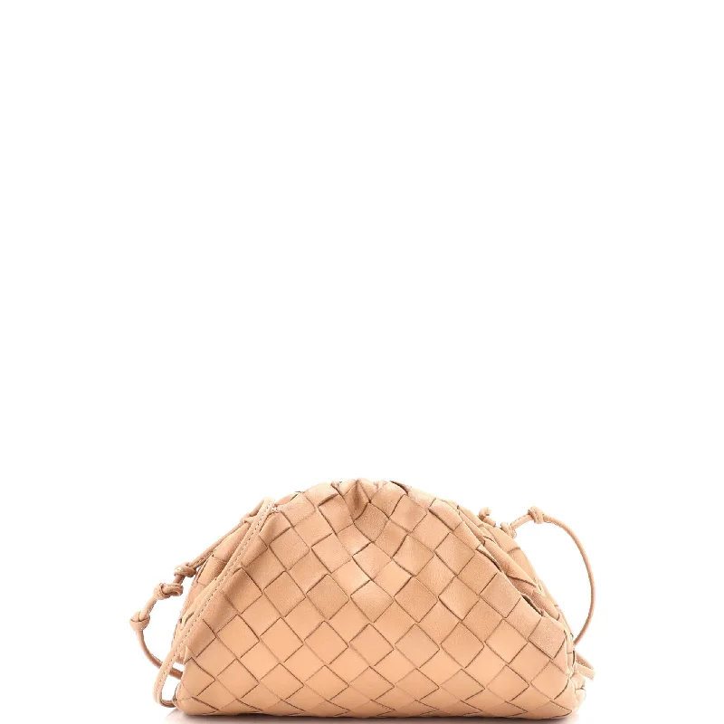 Women's money clip with a braided leather strap​The Pouch Intrecciato Nappa Mini