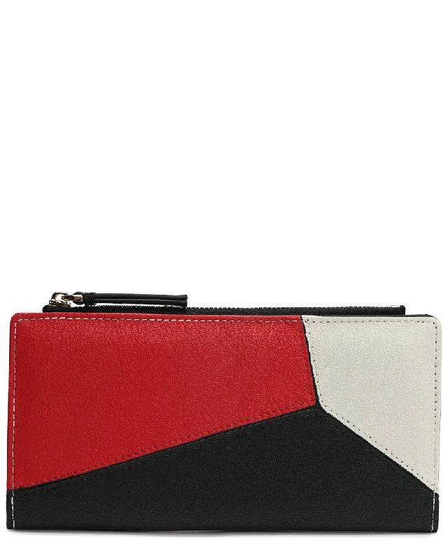Women's money clip for a statement accessory lookTiffany & Fred Paris Color-Patch Long Leather Wallet Women's money clip for a statement accessory lookTiffany & Fred Paris Color-Patch Long Leather Wallet