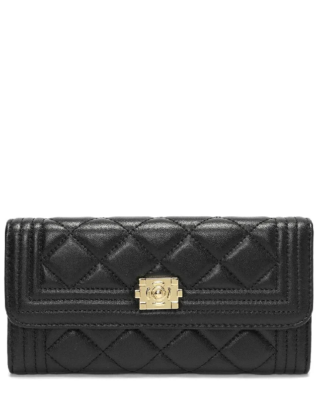 Designer women's money clip for luxury loversTiffany & Fred Paris Quilted Leather Wallet Designer women's money clip for luxury loversTiffany & Fred Paris Quilted Leather Wallet