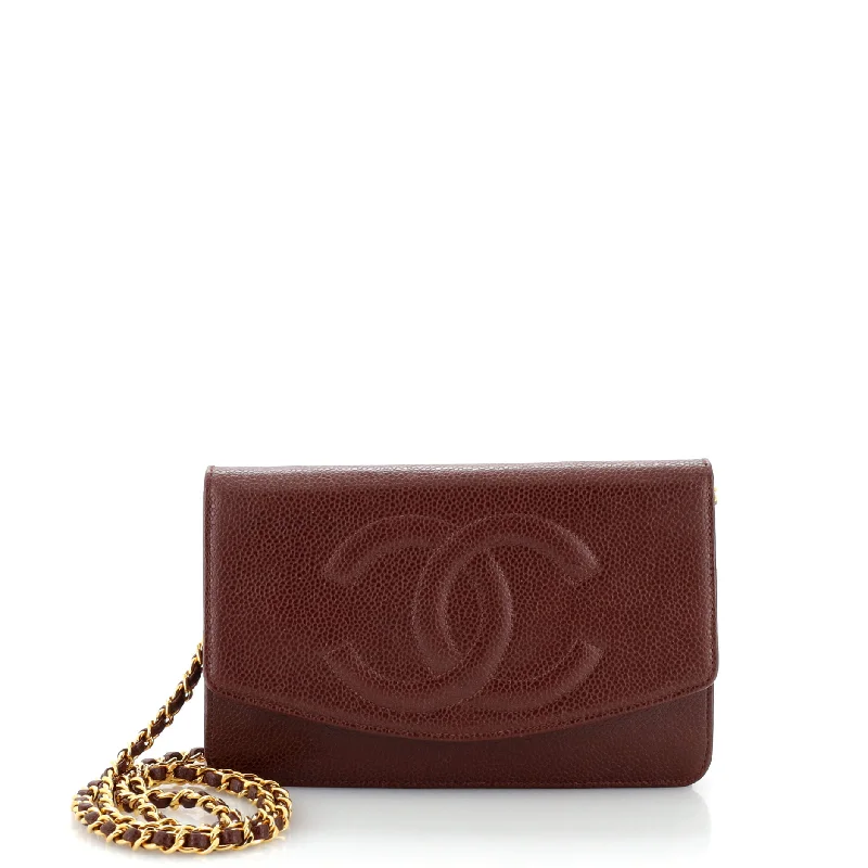 Women's money clip with a built - in card holder​Timeless Wallet on Chain Caviar