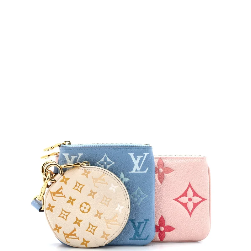 Women's money clip for a bridal party giftTrio Pouch Set By The Pool Monogram Empreinte Giant Women's money clip for a bridal party giftTrio Pouch Set By The Pool Monogram Empreinte Giant