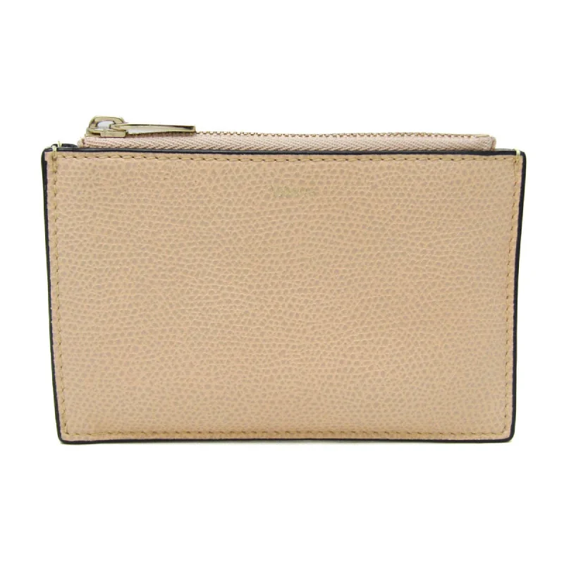 Compact women's money clip for small purses​Valextra Card Holder 3Cc  Leather Wallet  (Pre-Owned)