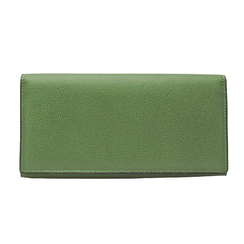 Designer women's money clip for luxury lovers​Valextra  Leather Wallet  (Pre-Owned)