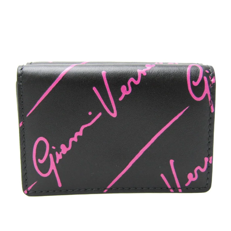 Women's money clip with a personalized monogram​Versace  Leather Wallet  (Pre-Owned)