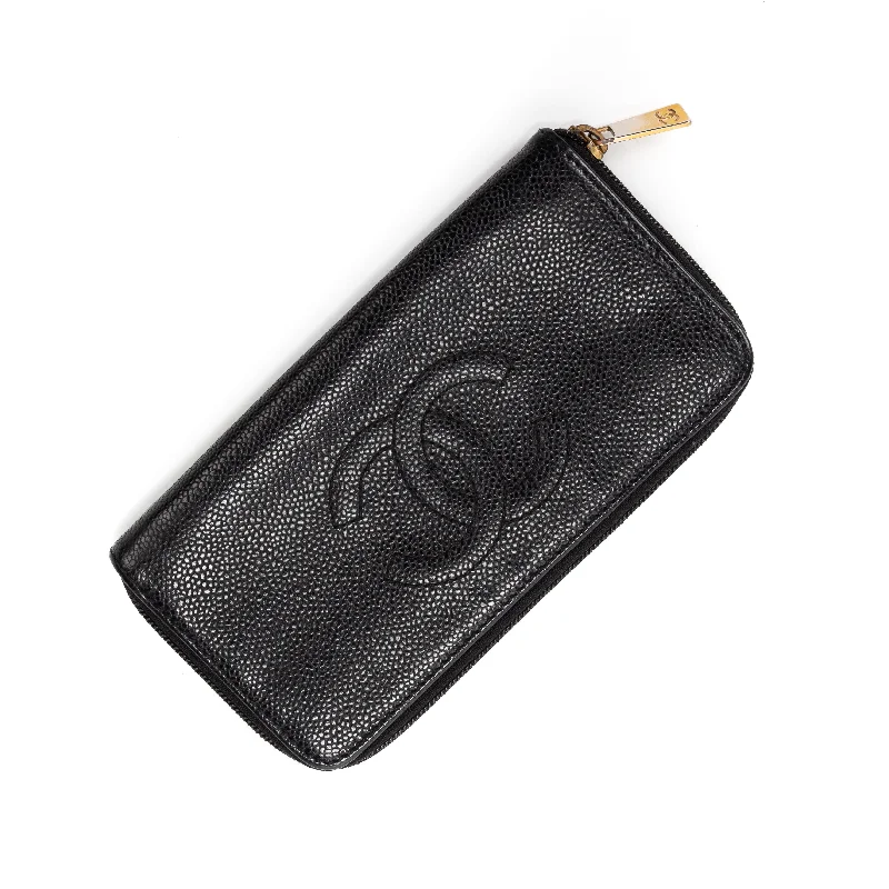 Women's money clip made of genuine crocodile leather​Vintage CC Continental Wallet