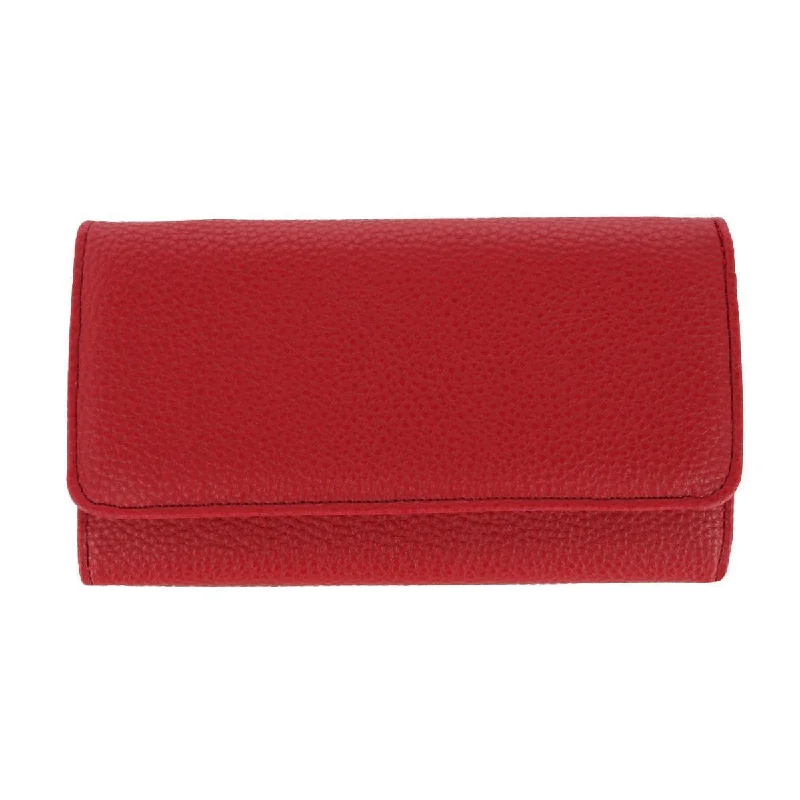 Women's money clip with a transparent acrylic design​Women's Solid Colored Vegan Leather Bianca Clutch Wallet