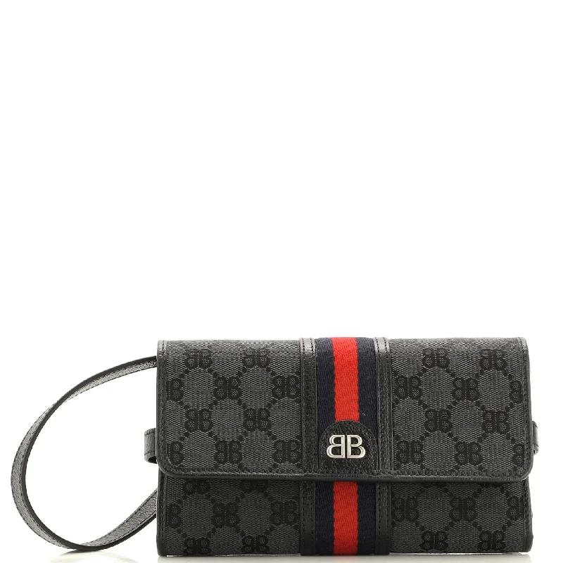 Women's money clip for a sporty - chic outfitx Gucci The Hacker Wallet on Strap BB Coated Canvas Women's money clip for a sporty - chic outfitx Gucci The Hacker Wallet on Strap BB Coated Canvas