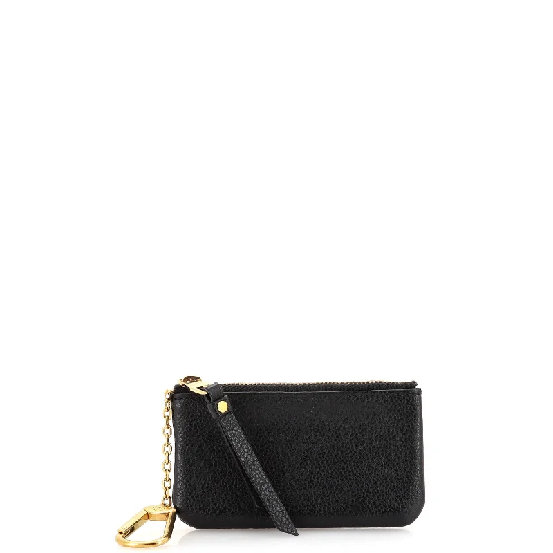 Women's money clip with a detachable charm​Zip Key Pouch Monogram Empreinte Leather