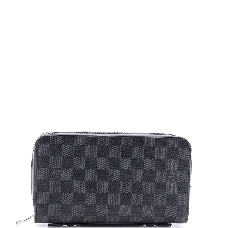 Women's money clip with a double - sided design​Zippy Wallet Damier Graphite XL