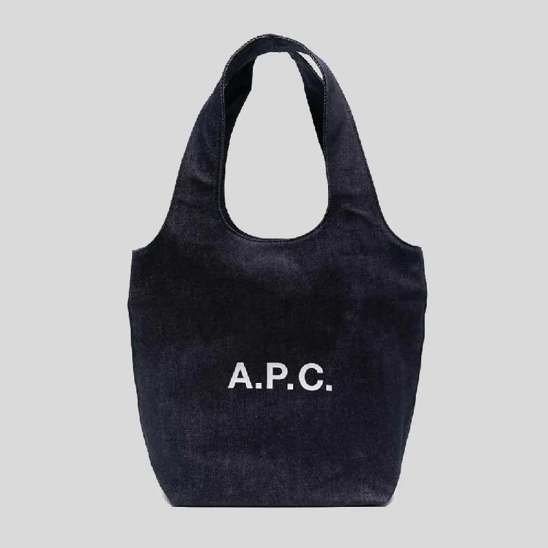 Faux Fur - Trimmed Tote Bag in White for a Cozy Winter LookA.P.C. Ninon Small Unisex Tote Bag Indigo COCSXM61861IAI Faux Fur - Trimmed Tote Bag in White for a Cozy Winter LookA.P.C. Ninon Small Unisex Tote Bag Indigo COCSXM61861IAI