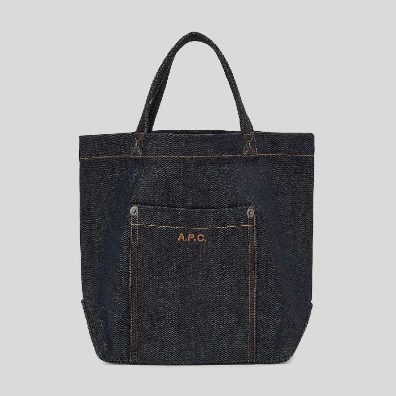 Large Capacity Genuine Leather Women's Tote Bag in Black for Work and CommutingA.P.C. Thais Mini Tote Bag Indigo COCSXM61831IAI Large Capacity Genuine Leather Women's Tote Bag in Black for Work and CommutingA.P.C. Thais Mini Tote Bag Indigo COCSXM61831IAI