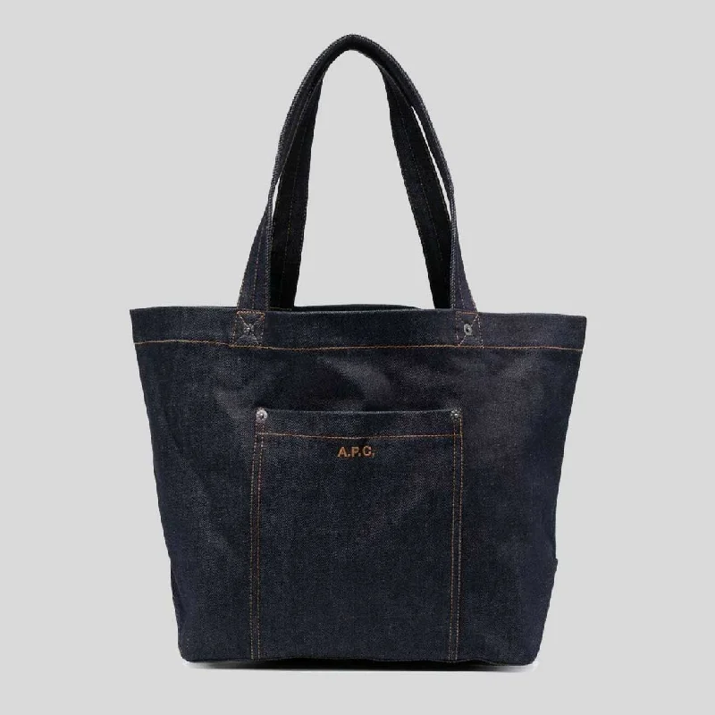Patchwork Tote Bag in Denim with Vintage - Inspired Designs for a Retro AppealA.P.C. Thais Unisex Tote Bag Indigo COCSXM61832IAI Patchwork Tote Bag in Denim with Vintage - Inspired Designs for a Retro AppealA.P.C. Thais Unisex Tote Bag Indigo COCSXM61832IAI
