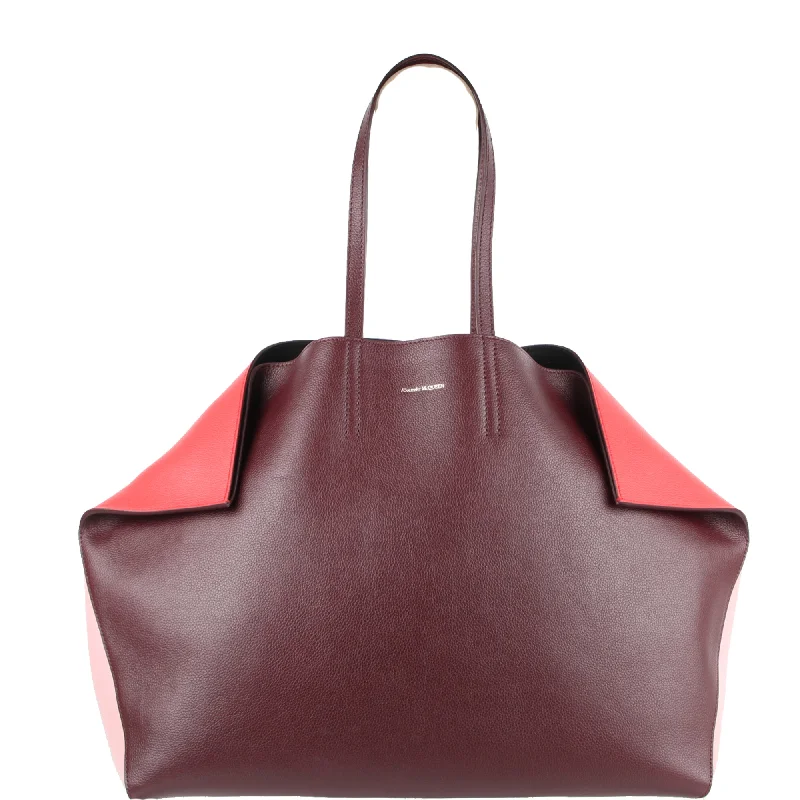 Large Capacity Genuine Leather Women's Tote Bag in Black for Work and CommutingButterfly De Manta Tote, Bi-Colour Red/Lust Large Capacity Genuine Leather Women's Tote Bag in Black for Work and CommutingButterfly De Manta Tote, Bi-Colour Red/Lust