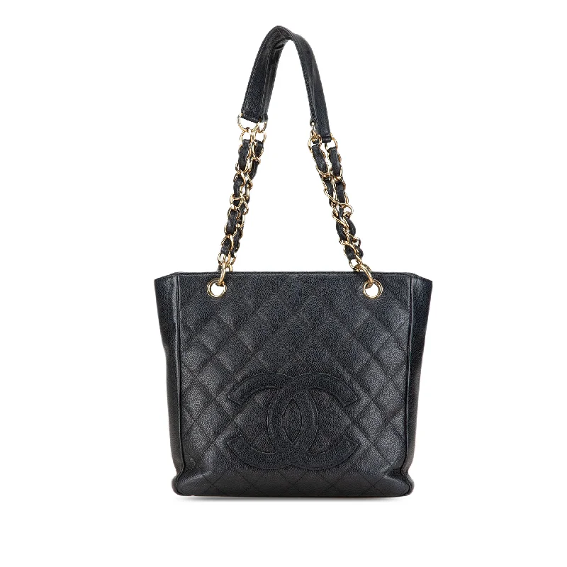 Large Capacity Genuine Leather Women's Tote Bag in Black for Work and CommutingBlack Chanel Caviar Petite Shopping Tote Large Capacity Genuine Leather Women's Tote Bag in Black for Work and CommutingBlack Chanel Caviar Petite Shopping Tote
