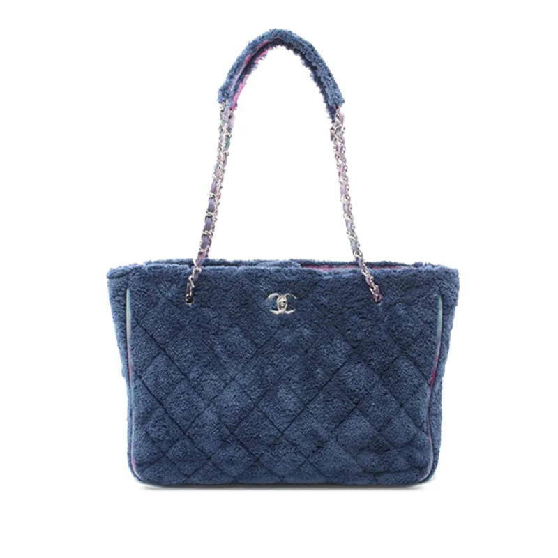 Waterproof Tote Bag in Yellow for Outdoor Activities in Wet WeatherBlue Chanel Large Terry and Ribbon Shopping Tote