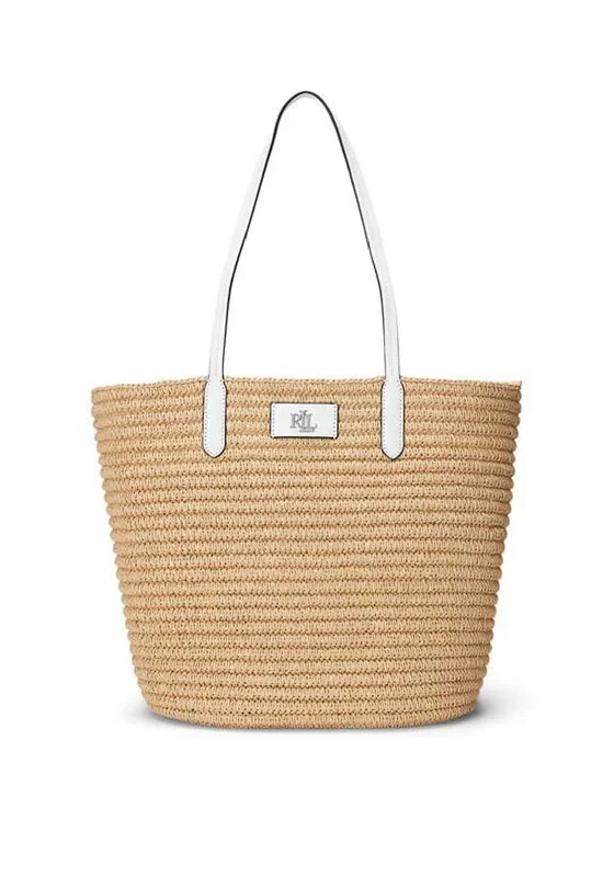 Women's Tote Bag with Magnetic Closure in Orange for Easy Access on the GoRalph Lauren Brie Leather Trim Straw Large Tote Bag, Natural & White Women's Tote Bag with Magnetic Closure in Orange for Easy Access on the GoRalph Lauren Brie Leather Trim Straw Large Tote Bag, Natural & White