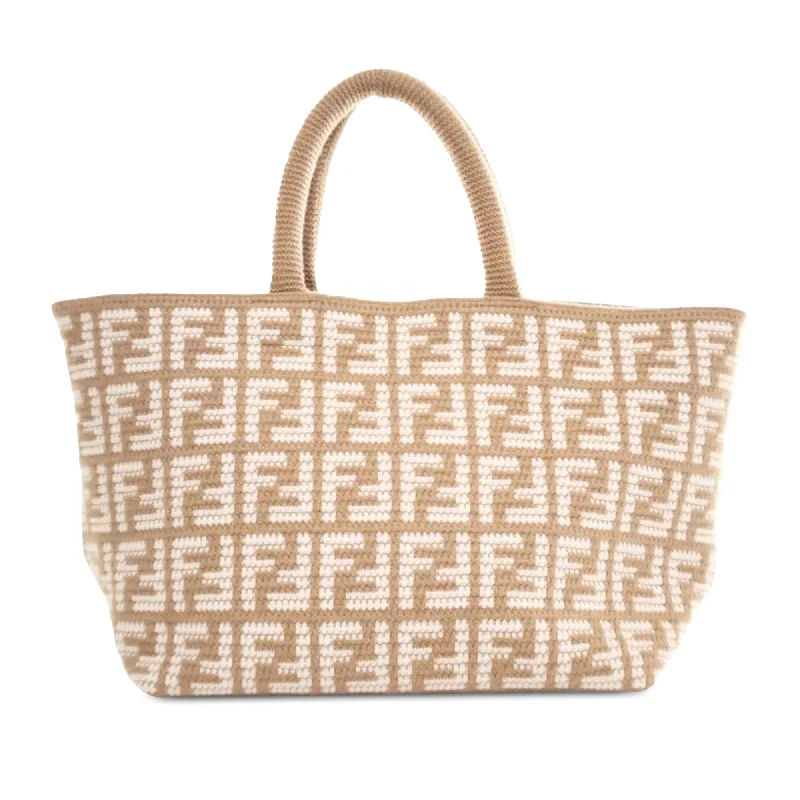 Metallic Tote Bag in Rose Gold with Chain Handles for a Glamorous Night OutBrown Fendi Large Zucca Cashmere Shopper Tote Metallic Tote Bag in Rose Gold with Chain Handles for a Glamorous Night OutBrown Fendi Large Zucca Cashmere Shopper Tote