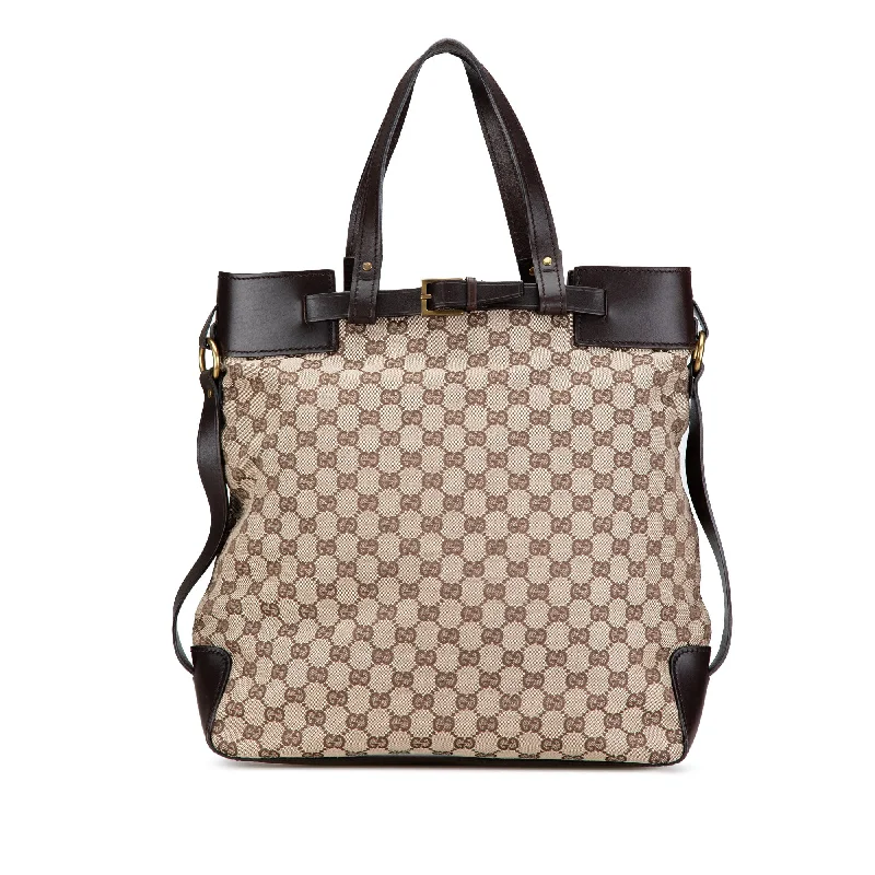 Women's Printed Tote Bag in Floral Patterns for a Spring - Themed Shopping TripBrown Gucci GG Canvas Tote Women's Printed Tote Bag in Floral Patterns for a Spring - Themed Shopping TripBrown Gucci GG Canvas Tote